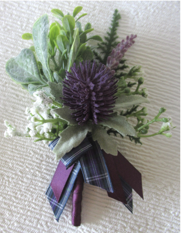 Thistle Buttonhole, Scottiish inspired Buttonholes